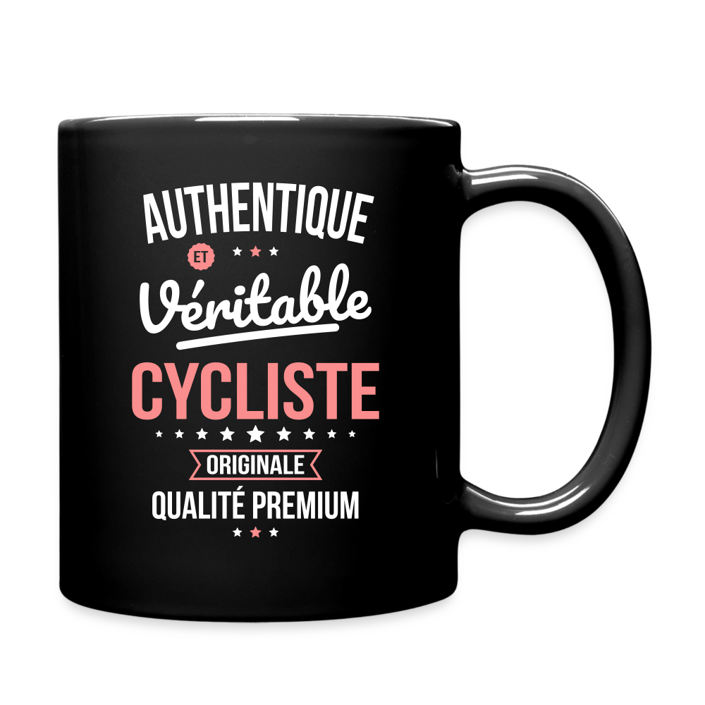 Mug uni - Authentique et véritable Cycliste - noir