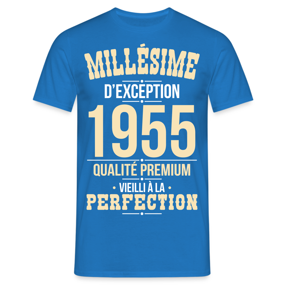 T-shirt Homme - Anniversaire 70 Ans - Millésime 1955 - bleu royal