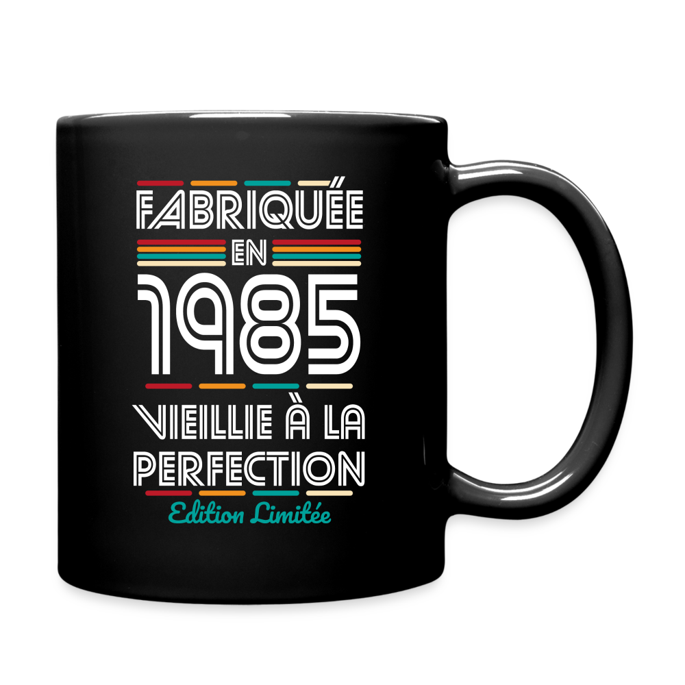 Mug uni - Anniversaire 40 Ans - Fabriquée en 1985 - noir