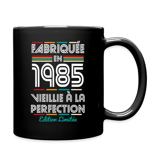 Mug uni - Anniversaire 40 Ans - Fabriquée en 1985 - noir