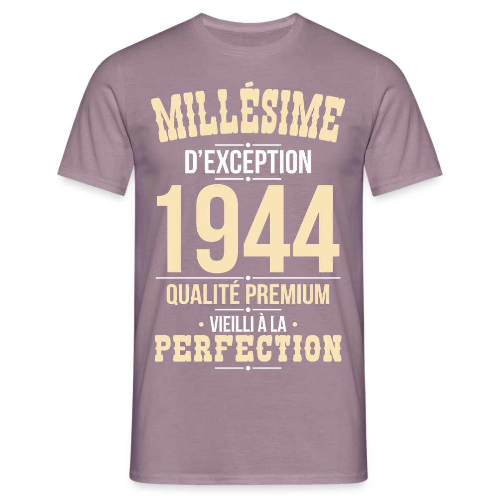 T-shirt Homme - Anniversaire 80 Ans - Millésime 1944 - mauve gris 