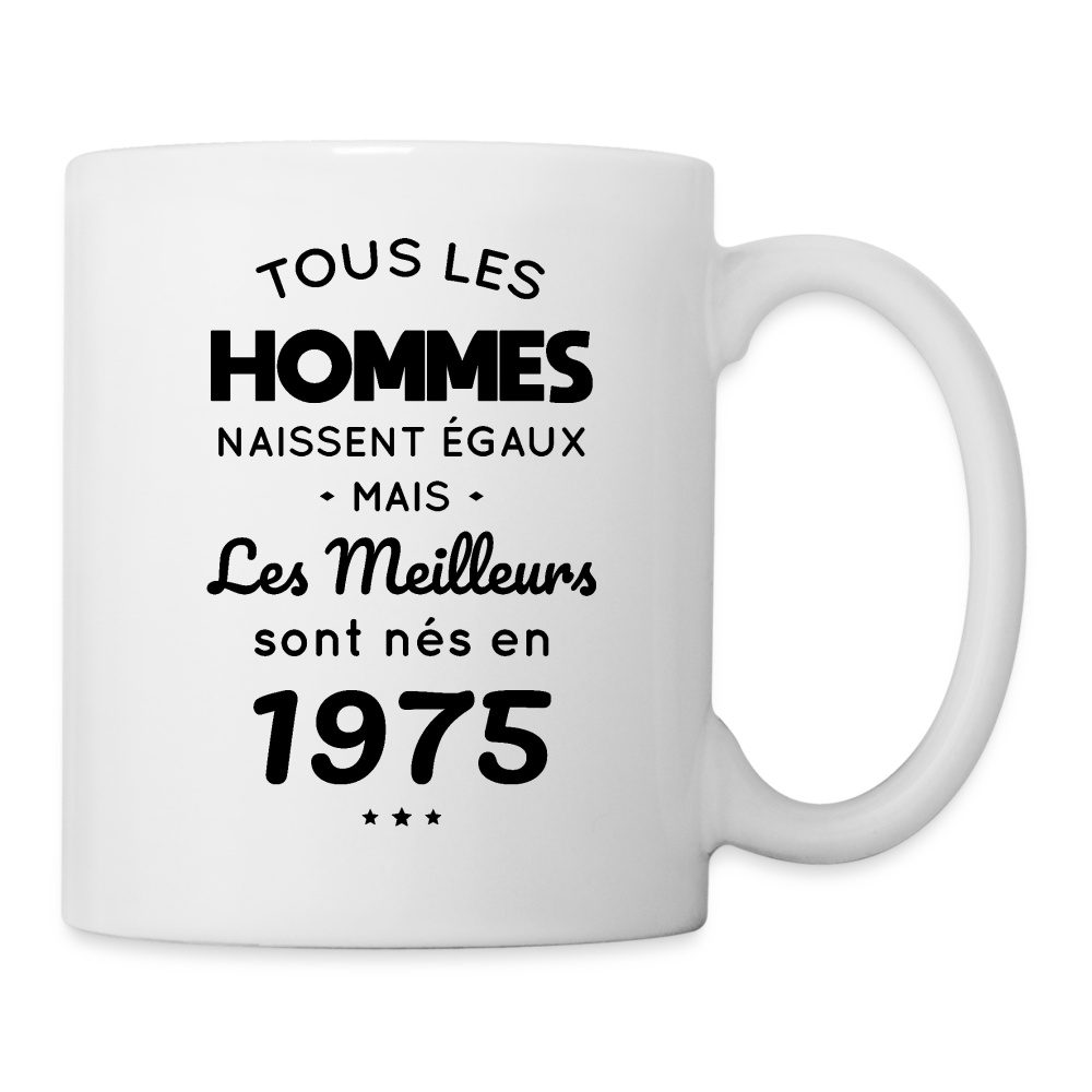 Mug blanc - Anniversaire 50 Ans - Les meilleurs sont nés en 1975 - blanc