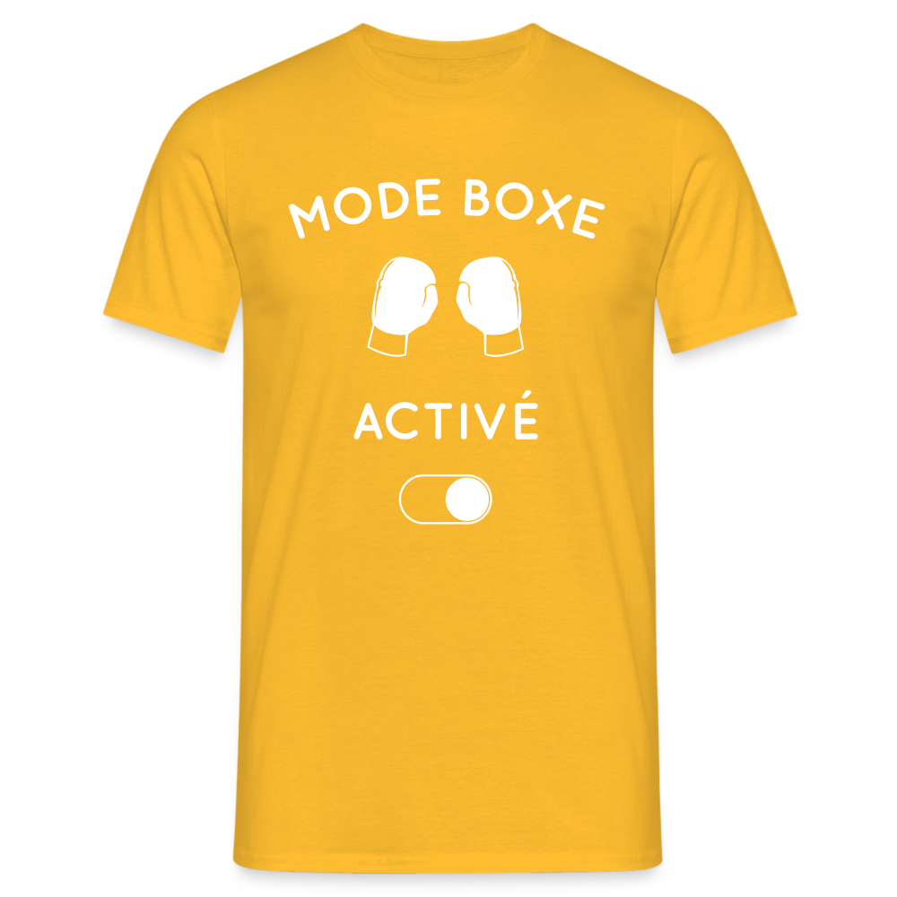 T-shirt Homme - Mode boxe activé - jaune