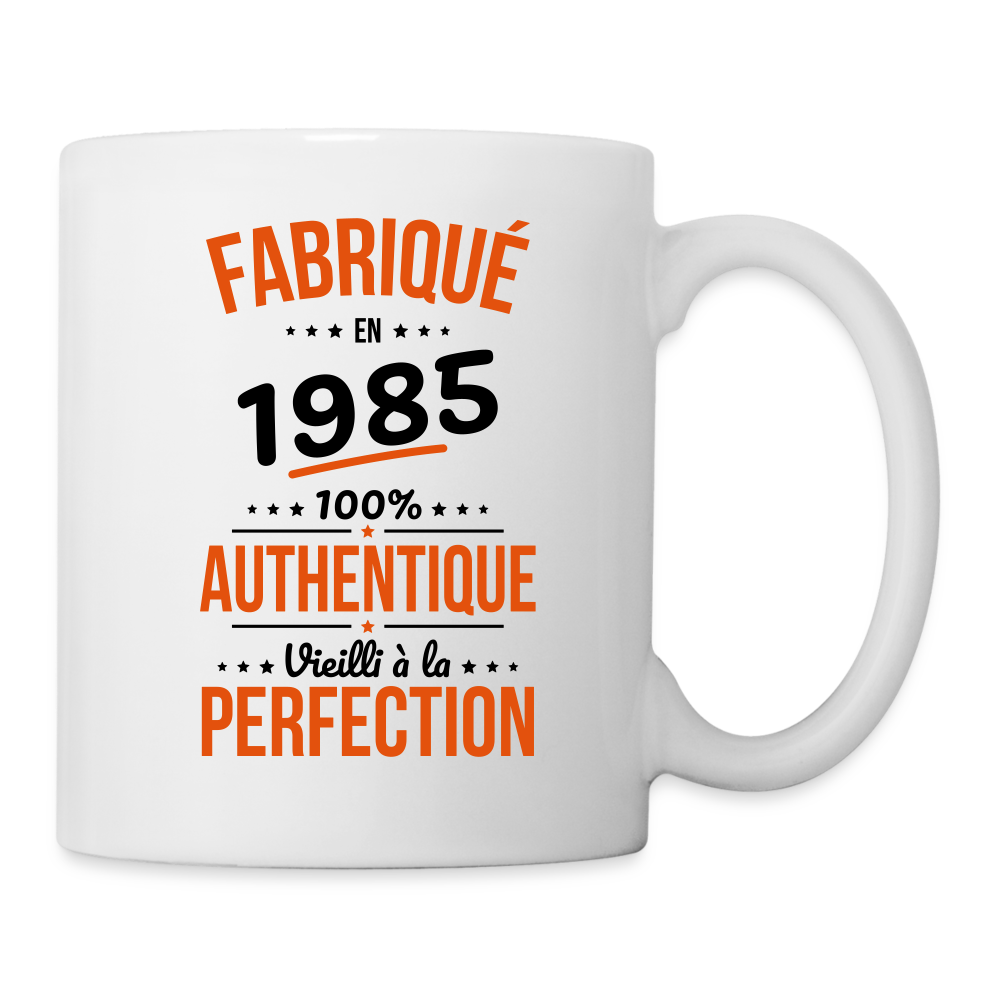 Mug blanc - Anniversaire 40 Ans - Fabriqué en 1985 - blanc