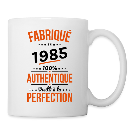 Mug blanc - Anniversaire 40 Ans - Fabriqué en 1985 - blanc