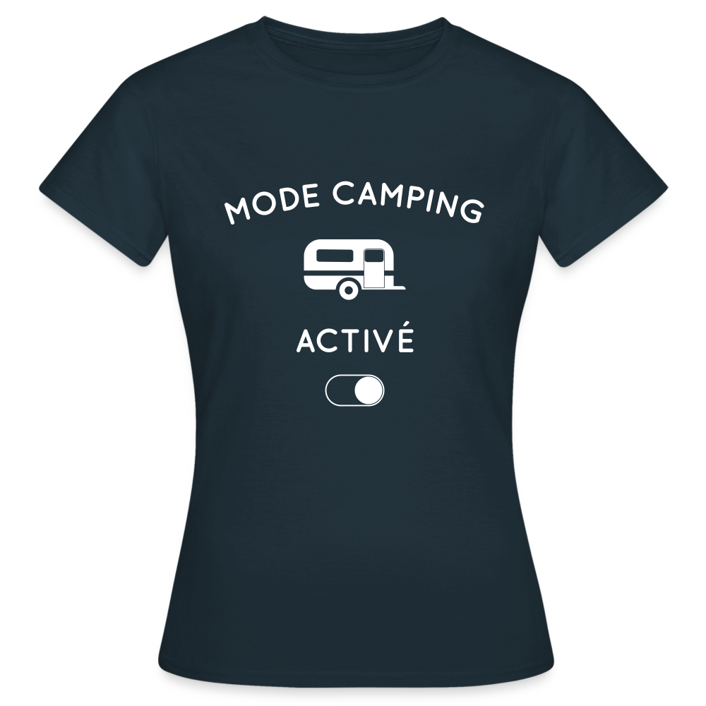 T-shirt Femme - Mode camping activé - marine