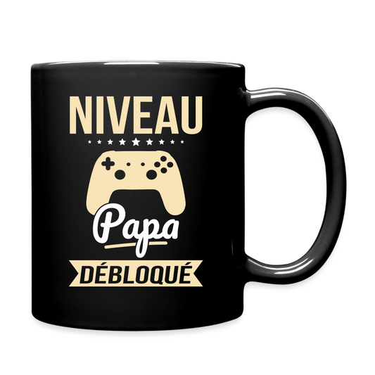 Mug uni - Niveau Papa Débloqué - noir