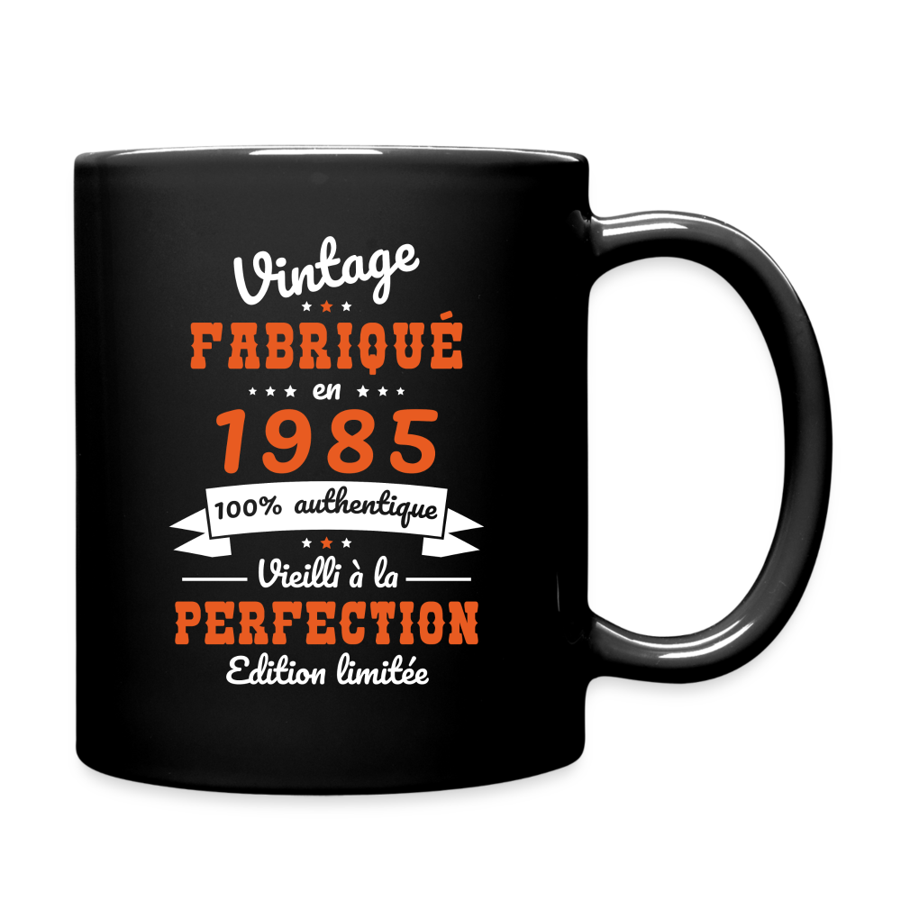 Mug uni - Anniversaire 40 Ans - Vintage fabriqué en 1985 - noir