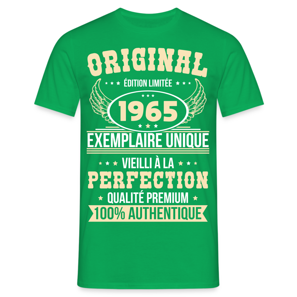 T-shirt Homme - Anniversaire 60 Ans - Original 1965 - vert