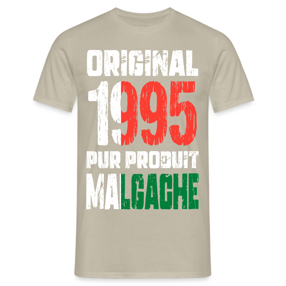 T-shirt Homme - Anniversaire 30 Ans - Original 1995 - Pur produit Malgache - beige sable