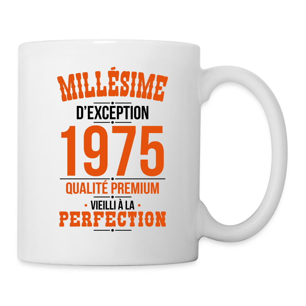 Mug blanc - Anniversaire 50 Ans - Millésime 1975 - blanc