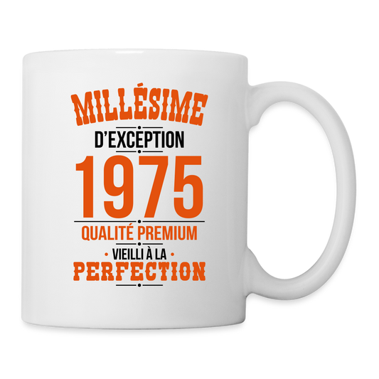 Mug blanc - Anniversaire 50 Ans - Millésime 1975 - blanc