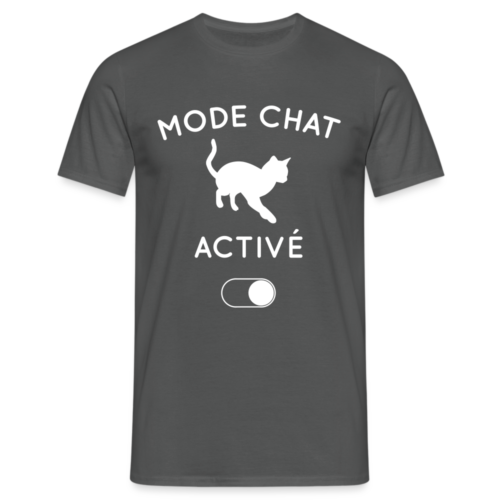 T-shirt Homme - Mode chat activé - charbon