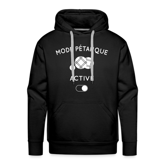 Sweat à capuche Premium Homme - Mode pétanque activé - noir