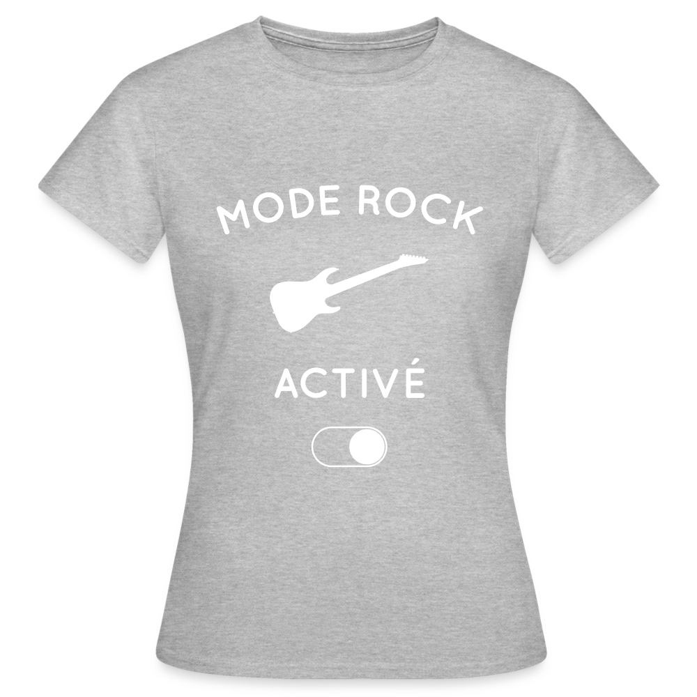 T-shirt Femme - Mode rock activé - gris chiné