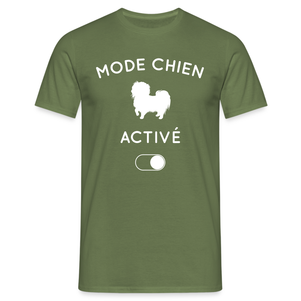 T-shirt Homme - Mode chien activé - vert militaire