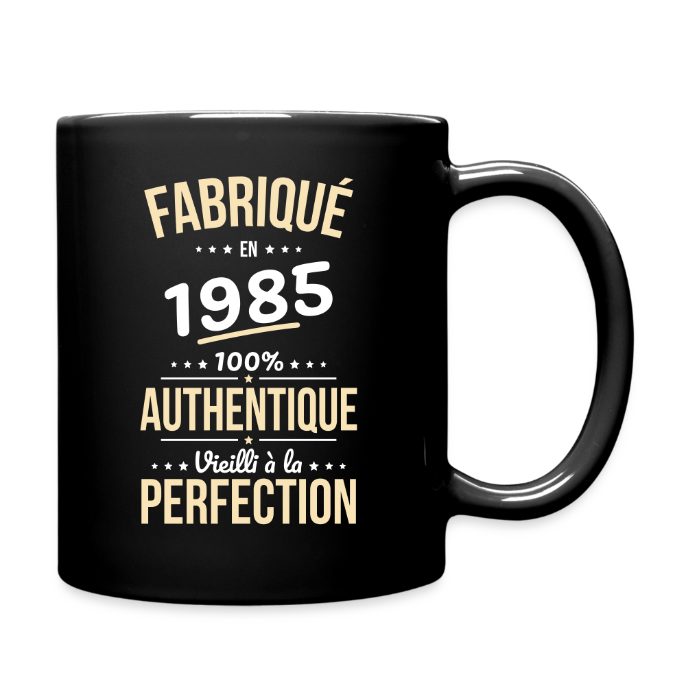 Mug uni - Anniversaire 40 Ans - Fabriqué en 1985 - noir