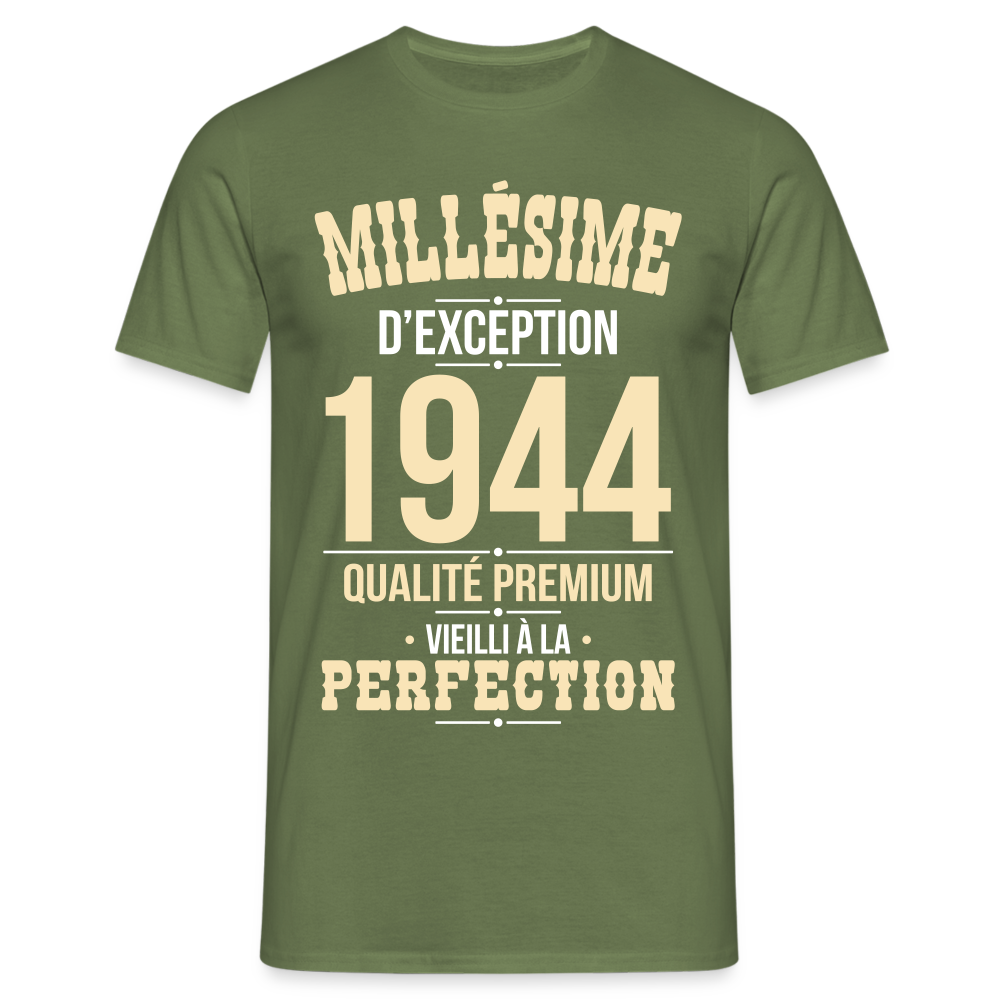 T-shirt Homme - Anniversaire 80 Ans - Millésime 1944 - vert militaire