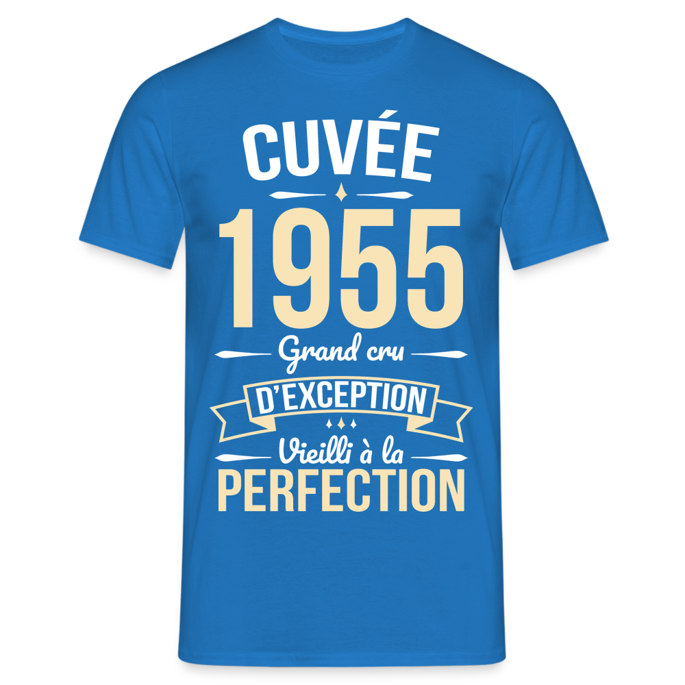 T-shirt Homme - Anniversaire 70 Ans - Cuvée 1955 - bleu royal