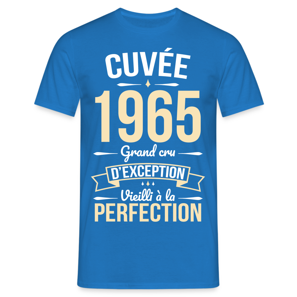 T-shirt Homme - Anniversaire 60 Ans - Cuvée 1965 - bleu royal