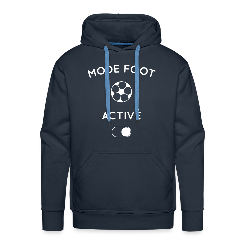 Sweat à capuche Premium Homme - Mode foot activé - marine