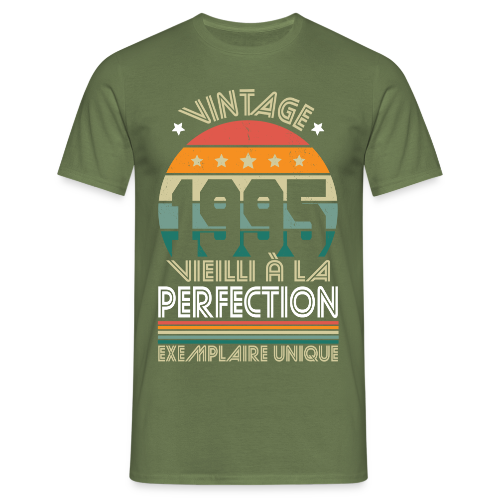 T-shirt Homme - Anniversaire 30 Ans - Vintage 1995 - vert militaire