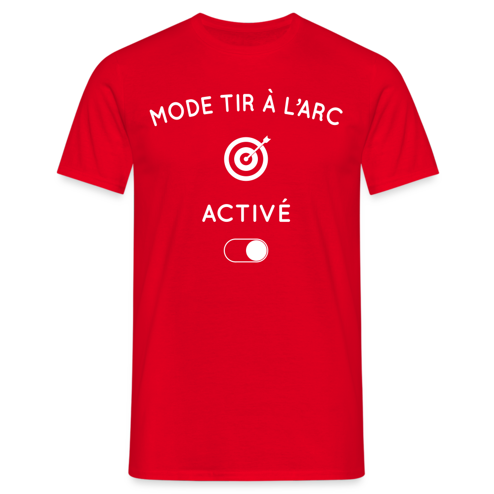 T-shirt Homme - Mode tir à l'arc activé - rouge