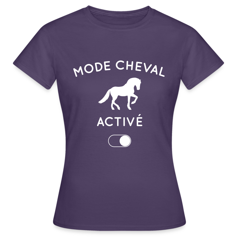 T-shirt Femme - Mode cheval activé - violet foncé