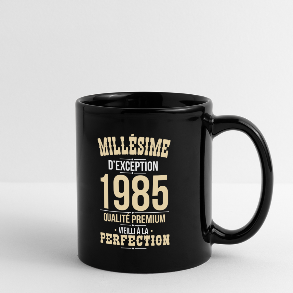 Mug uni - Anniversaire 40 Ans - Millésime 1985 - noir