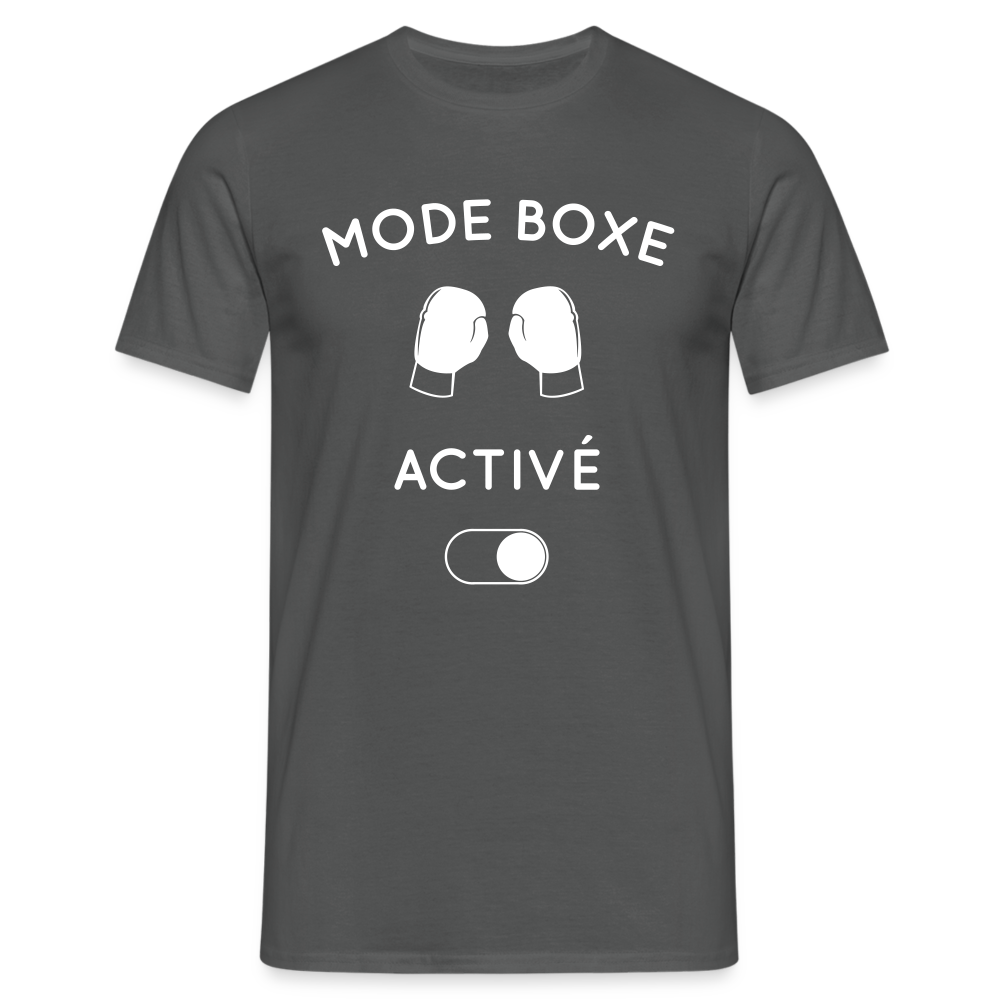 T-shirt Homme - Mode boxe activé - charbon