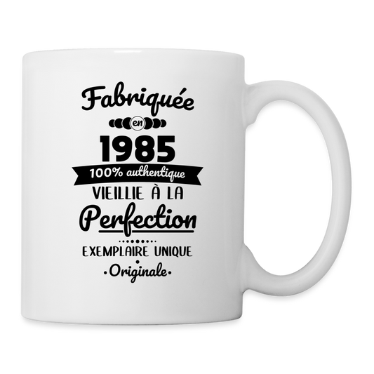 Mug blanc - Anniversaire 40 Ans - Fabriquée en 1985 - blanc