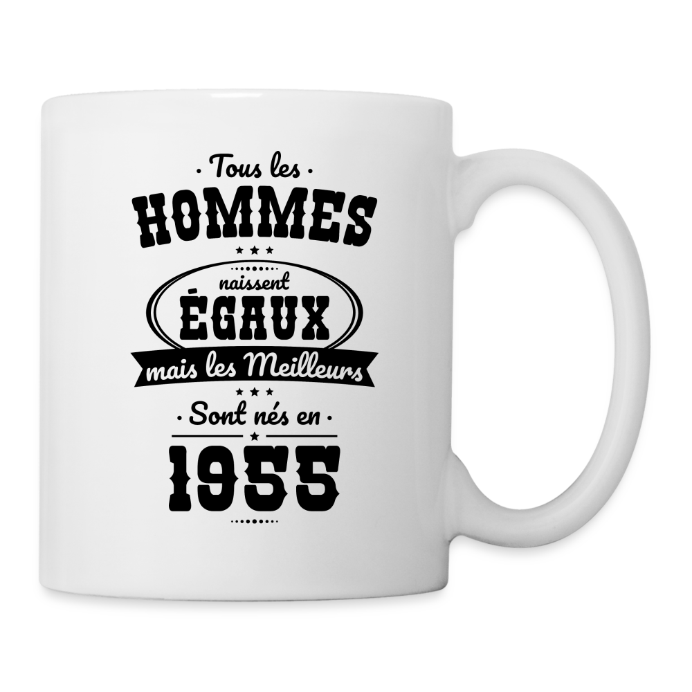 Mug blanc - Anniversaire 70 Ans - Les meilleurs sont nés en 1955 - blanc