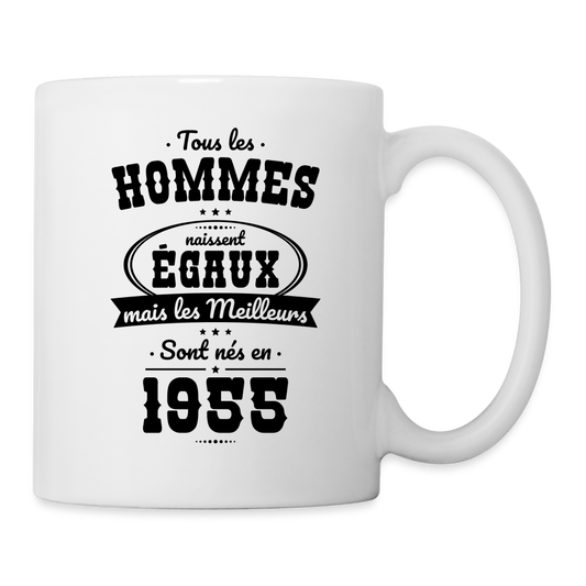 Mug blanc - Anniversaire 70 Ans - Les meilleurs sont nés en 1955 - blanc