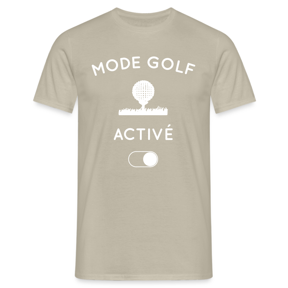 T-shirt Homme - Mode golf activé - beige sable