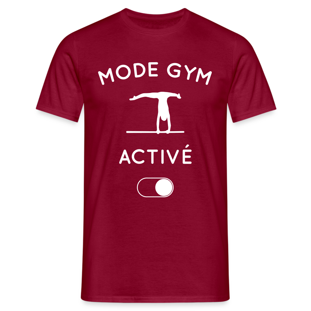 T-shirt Homme - Mode gym activé - rouge brique