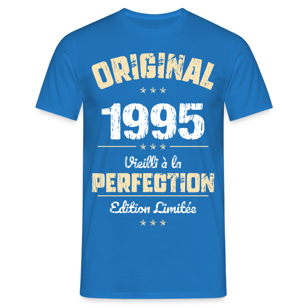 T-shirt Homme - Anniversaire 30 Ans - Original 1995 - bleu royal