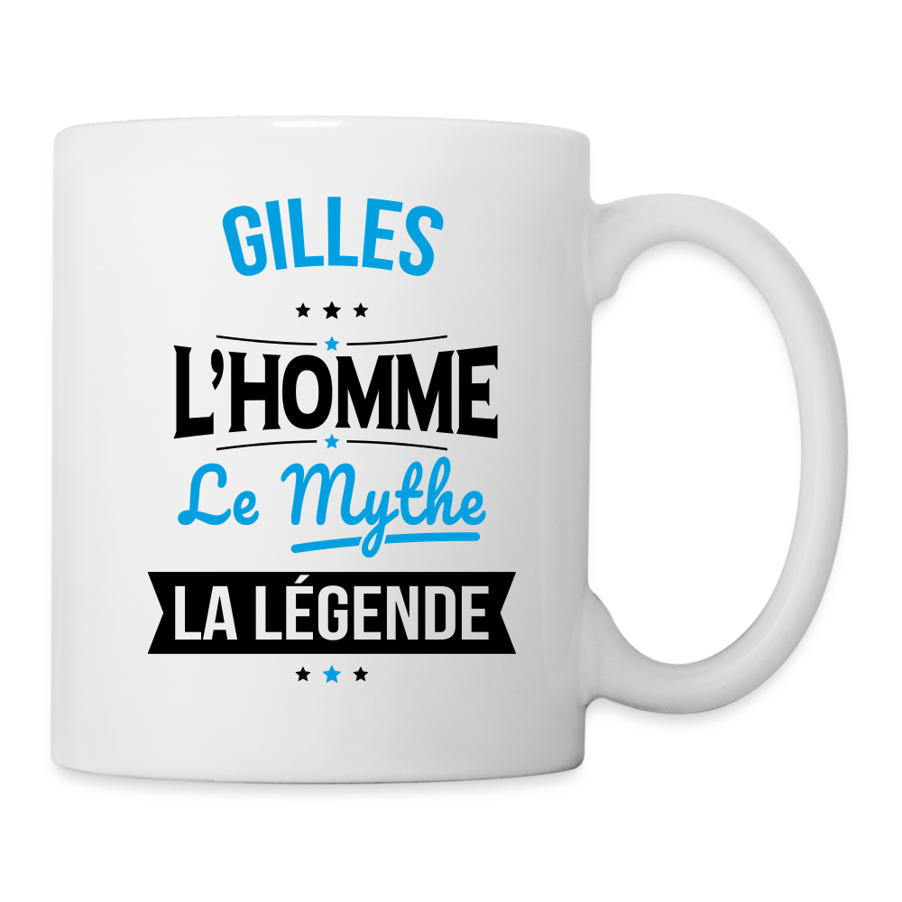 Mug blanc - Gilles - l'Homme - le Mythe - la Légende - blanc