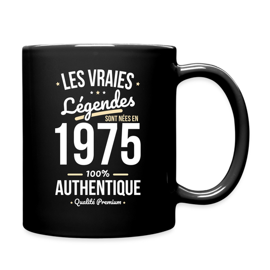 Mug uni - Anniversaire 50 Ans - Les vraies Légendes sont nées en 1975 - noir