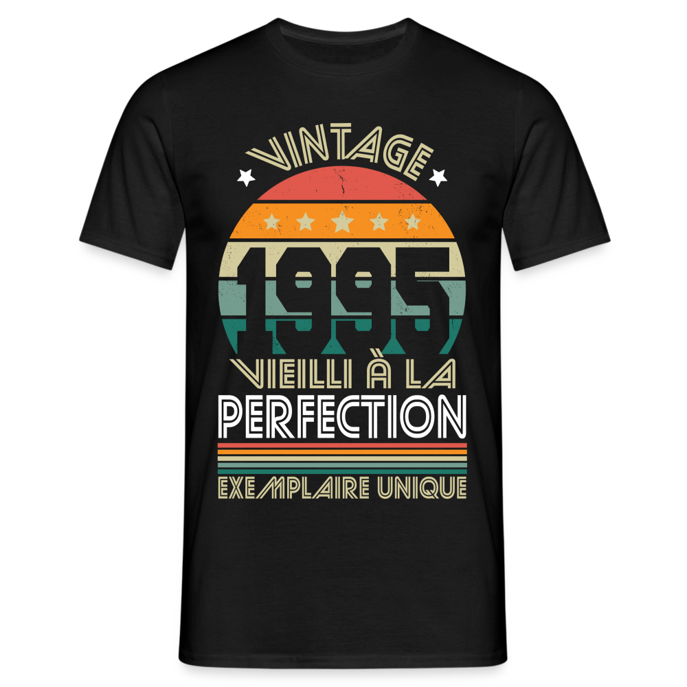 T-shirt Homme - Anniversaire 30 Ans - Vintage 1995 - noir