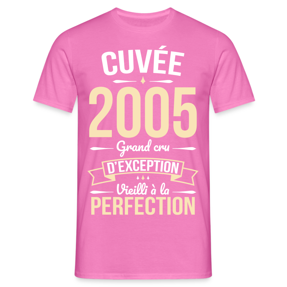 T-shirt Homme - Anniversaire 20 Ans - Cuvée 2005 - rose