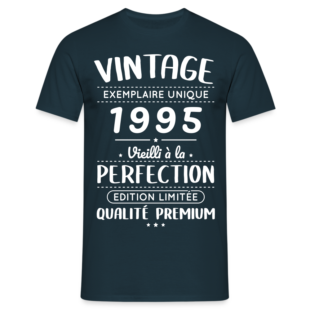 T-shirt Homme - Anniversaire 30 Ans - Vintage 1995 - marine