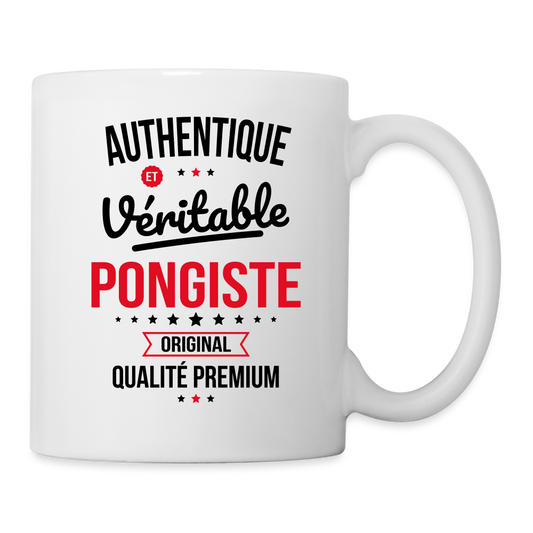 Mug blanc - Authentique et véritable Pongiste - blanc