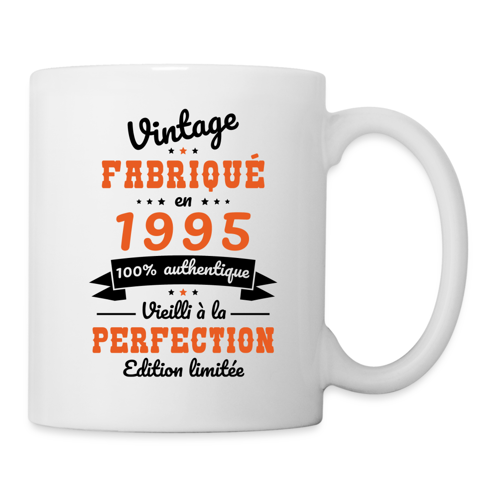 Mug blanc - Anniversaire 30 Ans - Vintage fabriqué en 1995 - blanc