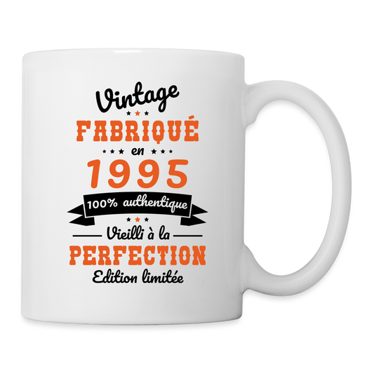 Mug blanc - Anniversaire 30 Ans - Vintage fabriqué en 1995 - blanc