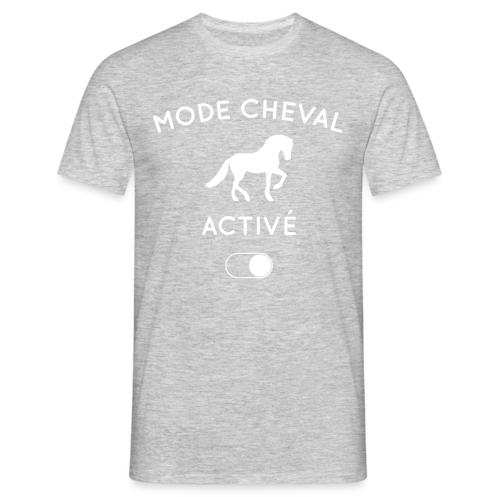 T-shirt Homme - Mode cheval activé - gris chiné