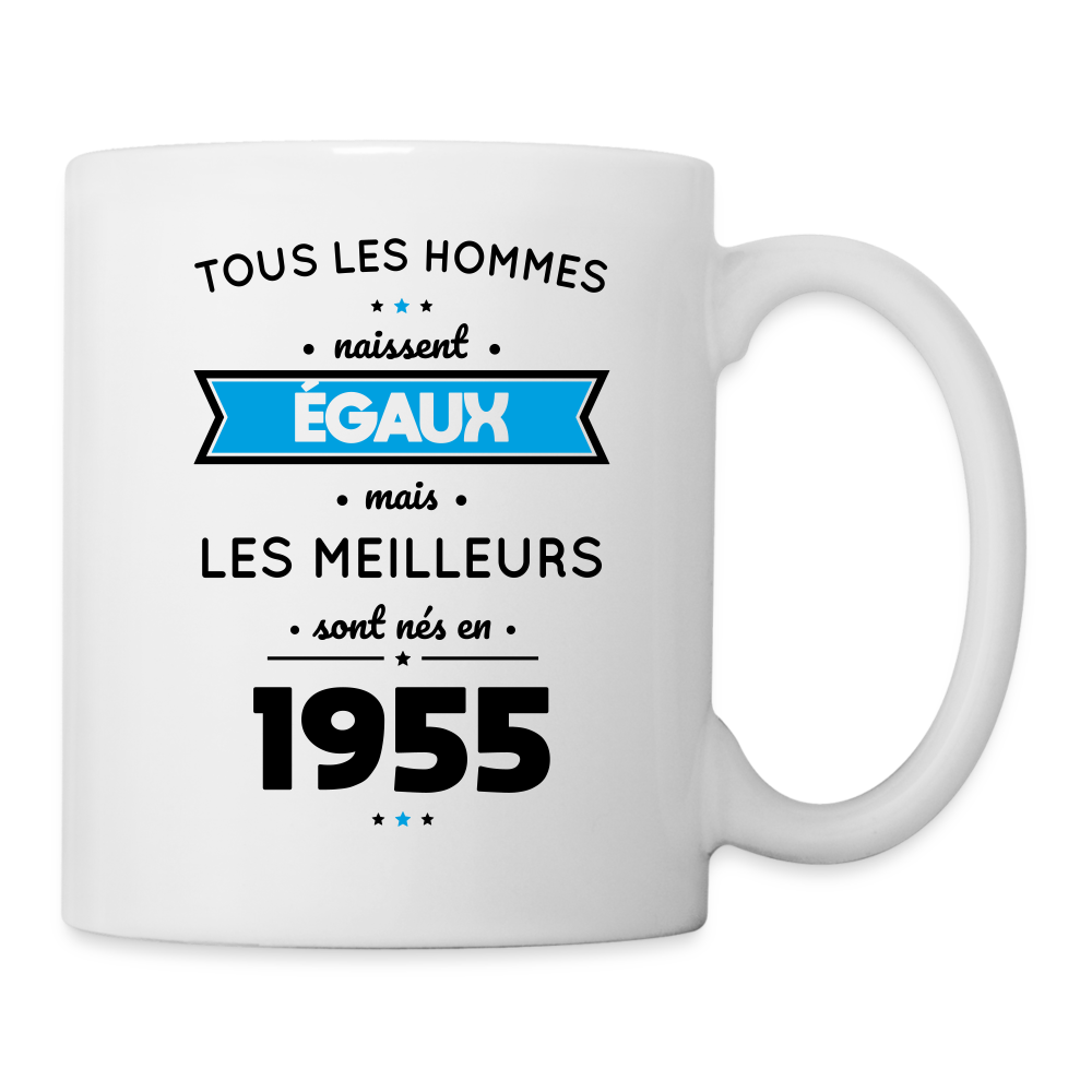 Mug blanc - Anniversaire 70 Ans - Les meilleurs sont nés en 1955 - blanc