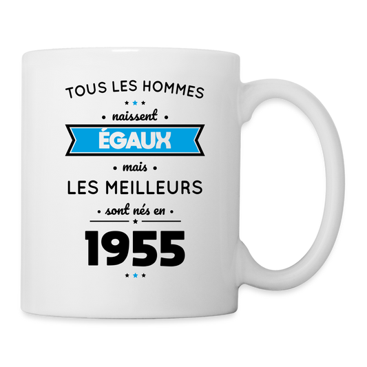 Mug blanc - Anniversaire 70 Ans - Les meilleurs sont nés en 1955 - blanc