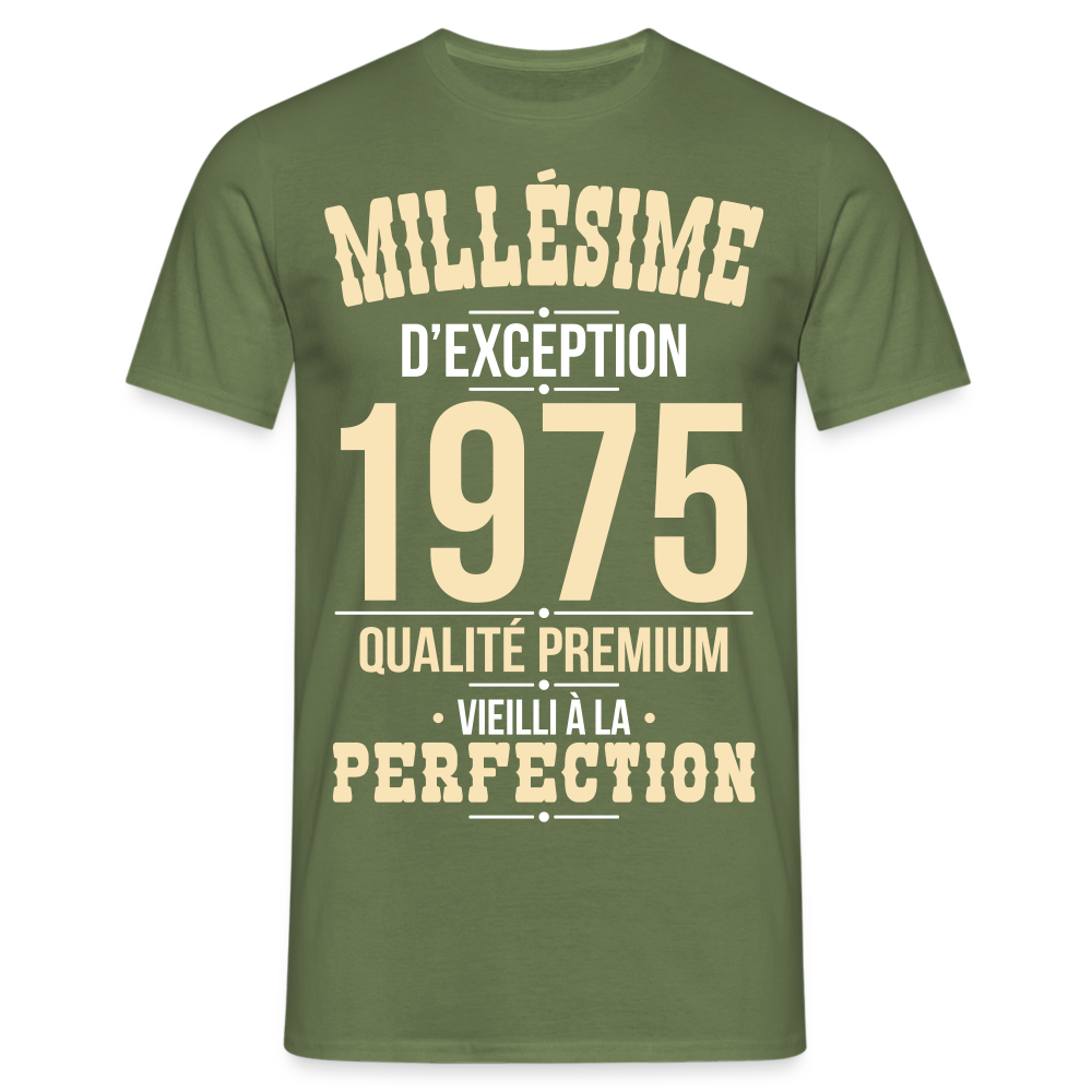 T-shirt Homme - Anniversaire 50 Ans - Millésime 1975 - vert militaire