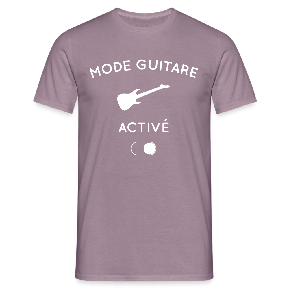 T-shirt Homme - Mode guitare activé - mauve gris 