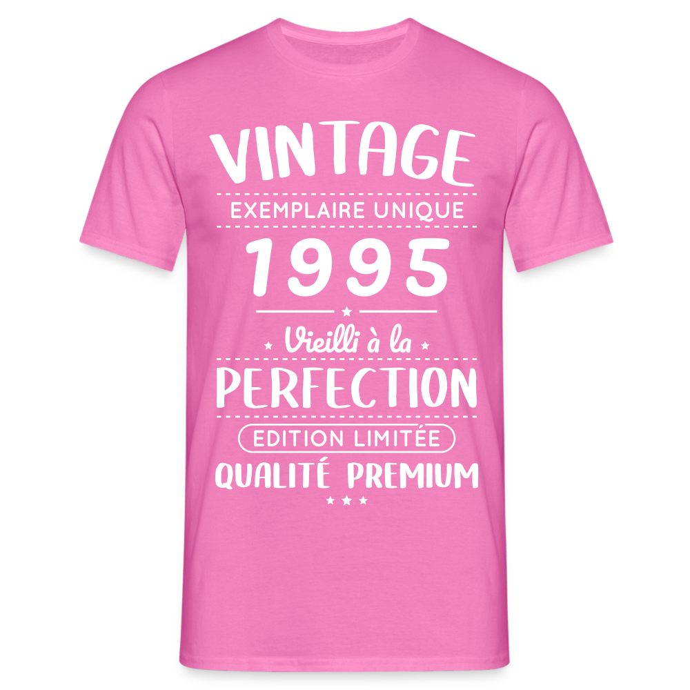 T-shirt Homme - Anniversaire 30 Ans - Vintage 1995 - rose